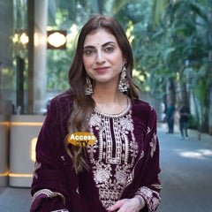 Festive Velvet Plazzo DRESSES