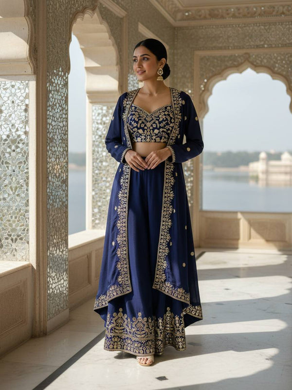 Premium Festive Shrug Style Plazo Indo Western