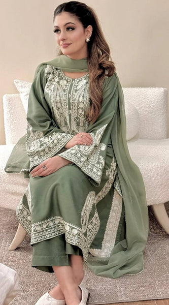 Stylish Kurti Palazzo 3PC Set