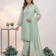 Designer Mal Chanderi Sequence Embroidered Kurta Palazzo Set With Organza Dupatta