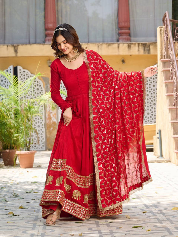 Embroidered Georgette Lehenga