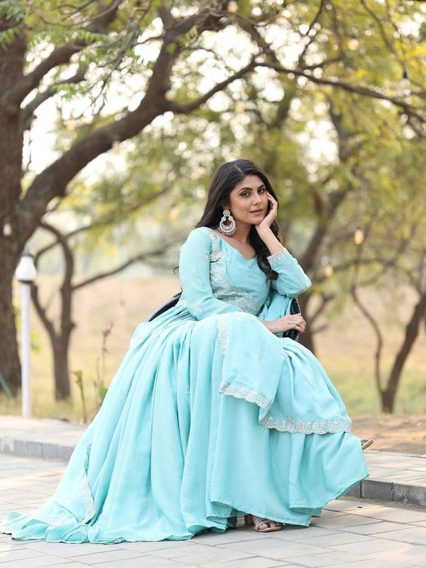 Chinnon Sequence Thread Work Lehenga