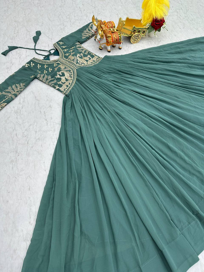 Embroidered Georgette Lehenga