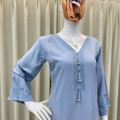 Trending Running Co-ord Set with Embroidery Work