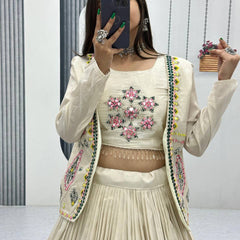 Ivory Shimmer Indo Western