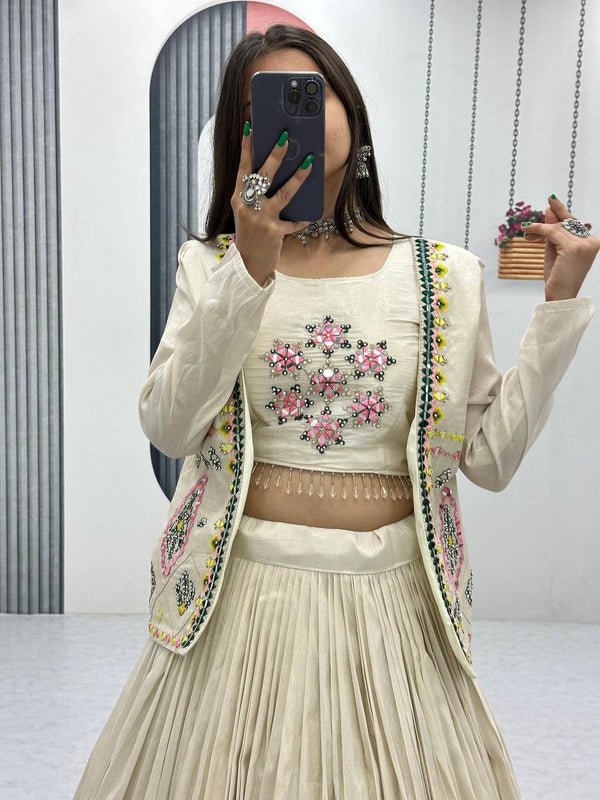 Ivory Shimmer Indo Western
