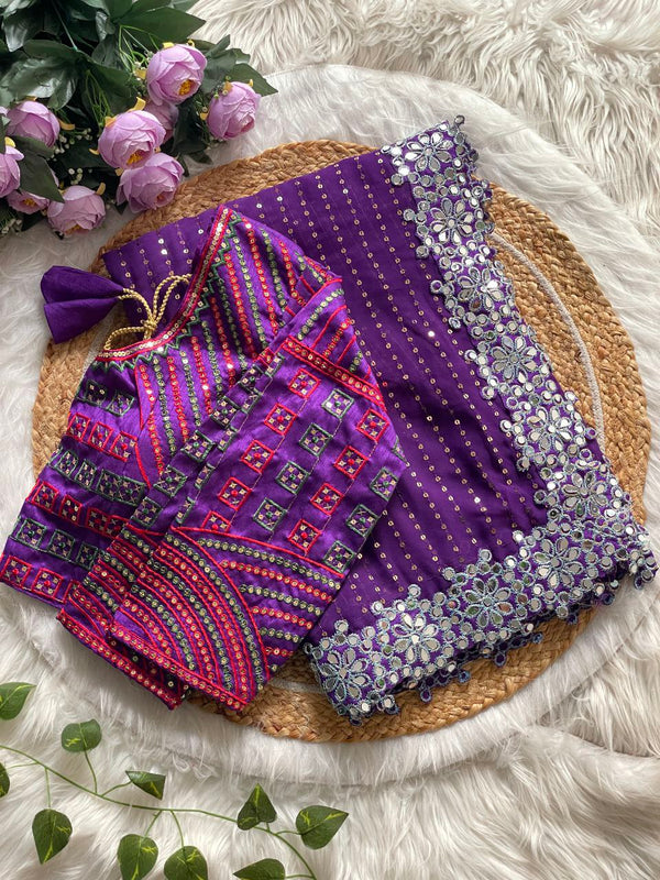 Orignal Mirror Design Saree
