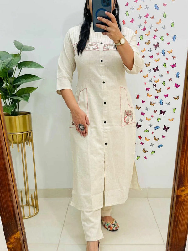 Office Wear Embroidery  Co-Ord Sets