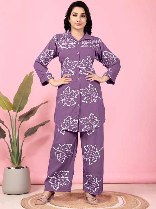 Stylish Co-Ord Set With Chain Work