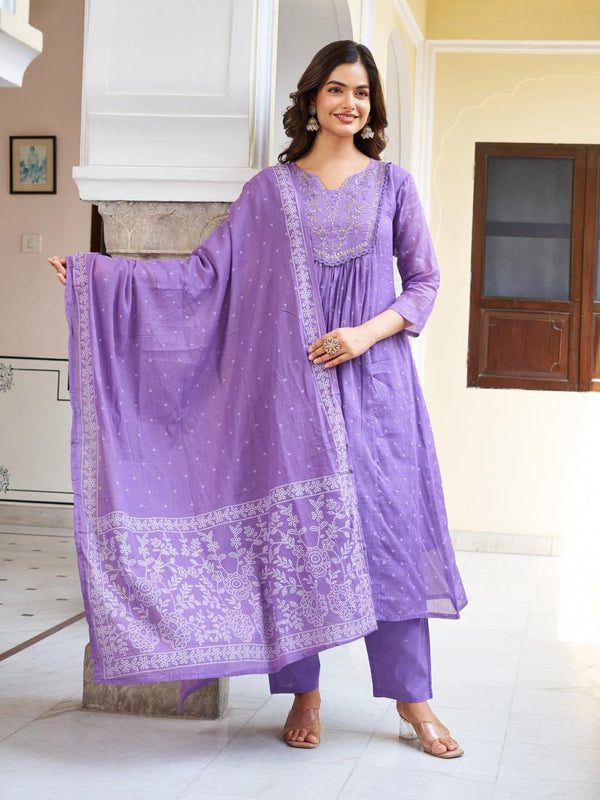 Anarkali Kurta Dresses with Malmal Dupatta