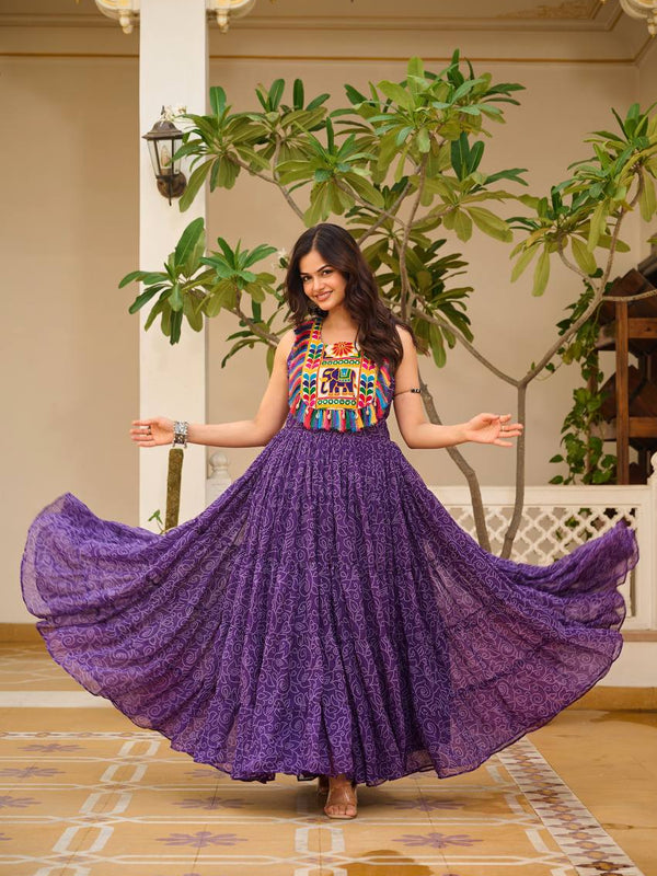 Bandhani Mirror Work Lehenga