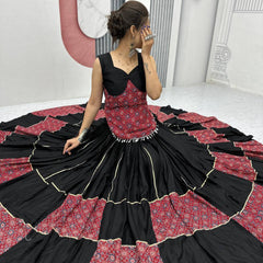 Ajrakh Print Festive Lehenga