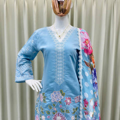 Elegant Embroidery Farsi Salwar Dresses