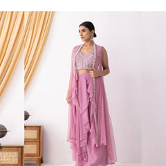 Three-Piece Handwork Indo Western