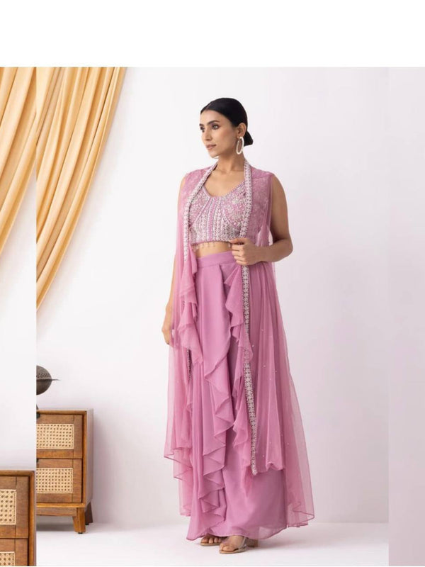 Three-Piece Handwork Indo Western