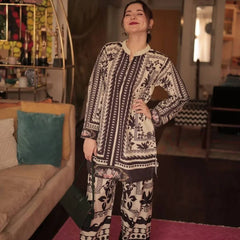 Natural Crepe Top & plazzo Co-Ord Sets