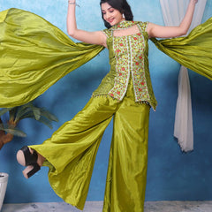 Mahendi-Colored Ethnic Ensemble Indo Western