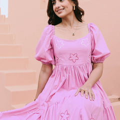 Mul-Mul Magic Embroidered Midi Gown