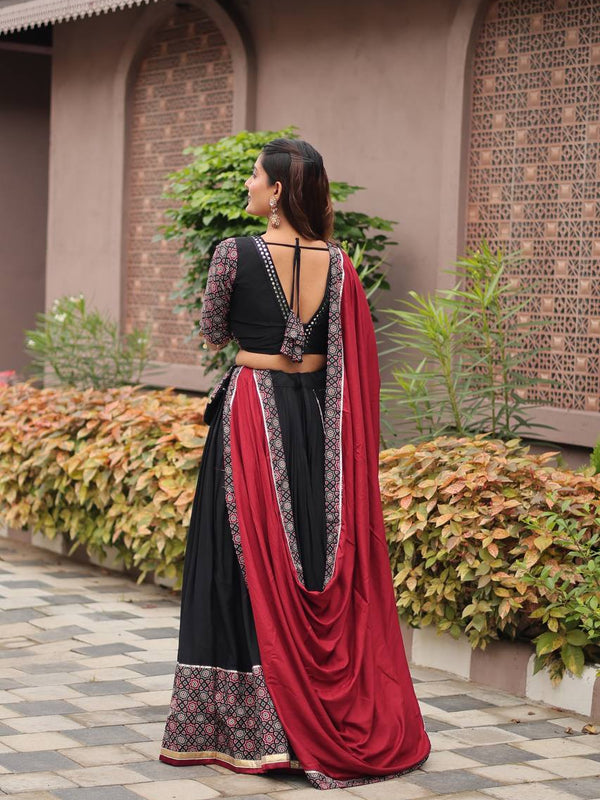 Ajrakh Print Lehenga