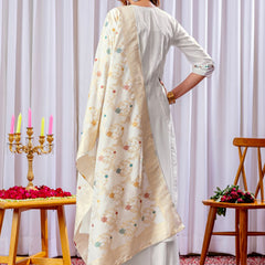 Mango Silk Embroidered Kurti Set Dresses