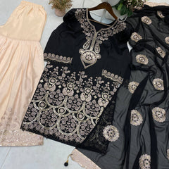 DESIGNER WEAR KURTA–SHARARA SET WITH DUPATTA DRESSES