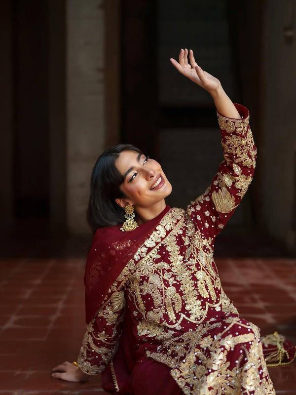 Premium Embroidered Three-Piece Dresses