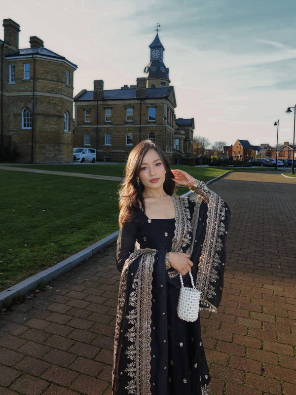 Heavy Flair Georgette Gown Lehenga