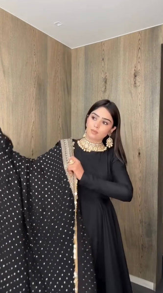 Roman Silk Anarkali Ensemble Lehenga