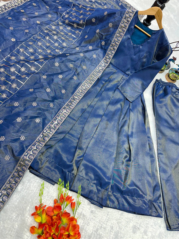 Heavy Cosmos Silk Designer Indo Western