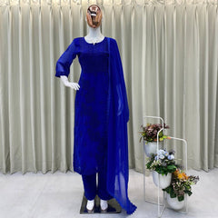 Georgette Kurti Pant Dupatta Dresses