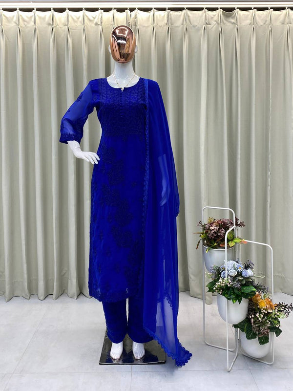 Georgette Kurti Pant Dupatta Dresses