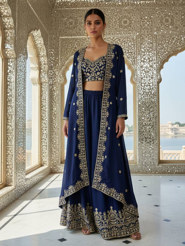 Premium Festive Shrug Style Plazo Indo Western