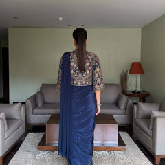 Luxury Chinon Partywear Saree