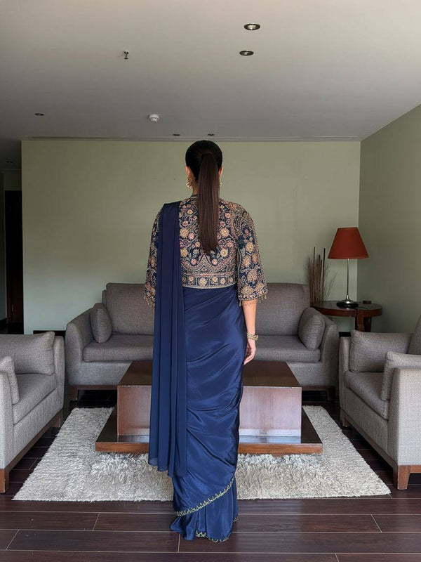 Luxury Chinon Partywear Saree