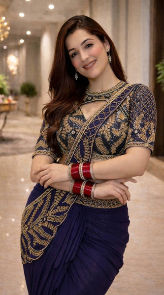 Trending Dhoti Saree with Blouse