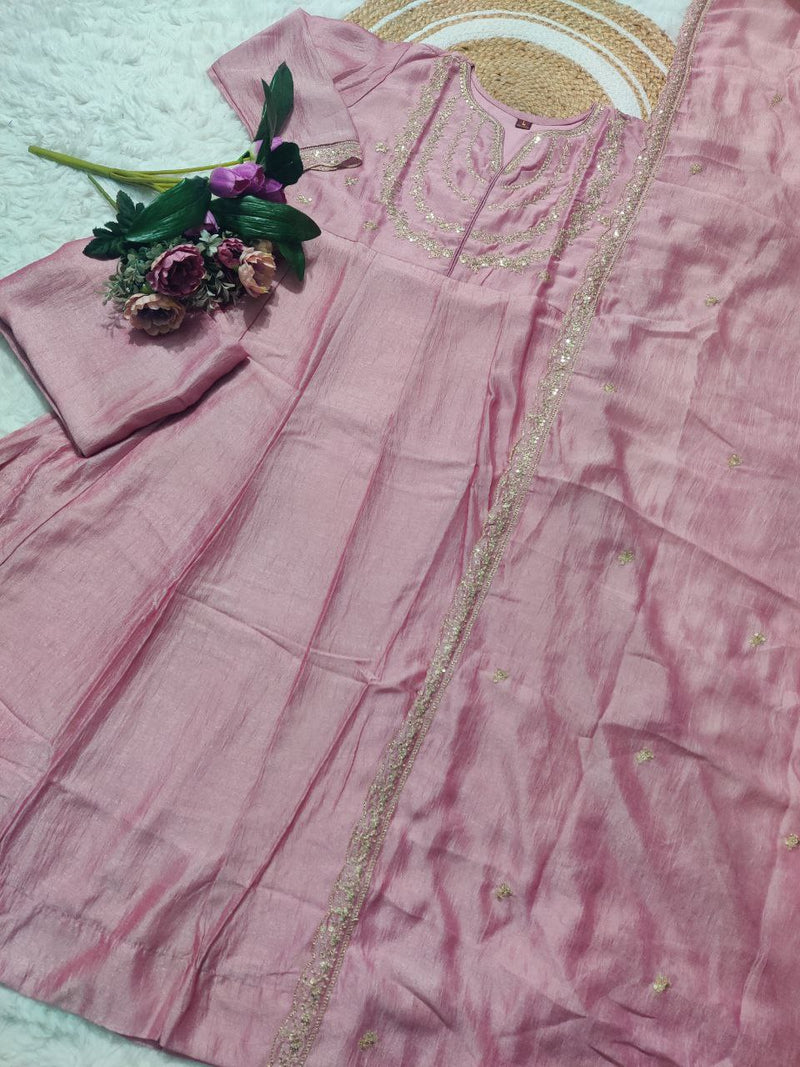 New Anarkali Kurta Set with Pant and Dupatta