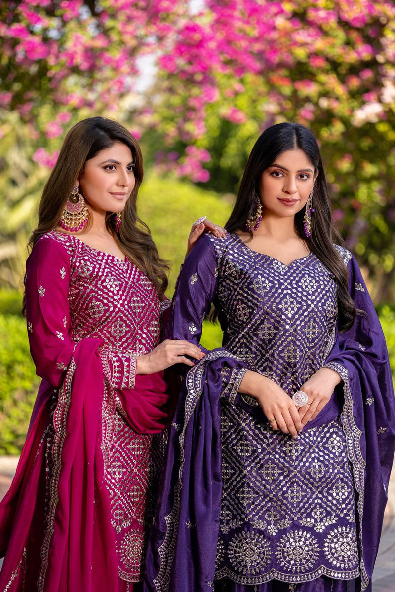 Sequence Embroidery Work Lehenga
