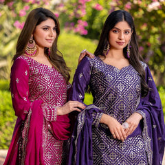 Sequence Embroidery Work Lehenga