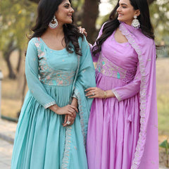 Chinnon Sequence Thread Work Lehenga