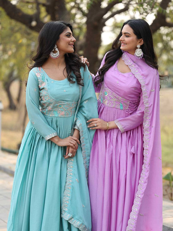 Chinnon Sequence Thread Work Lehenga