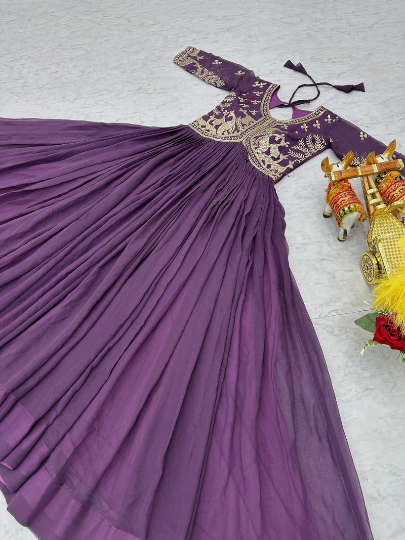 Embroidered Georgette Lehenga