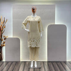 Heavy Chinon Embroidery Work Co-ord Sets