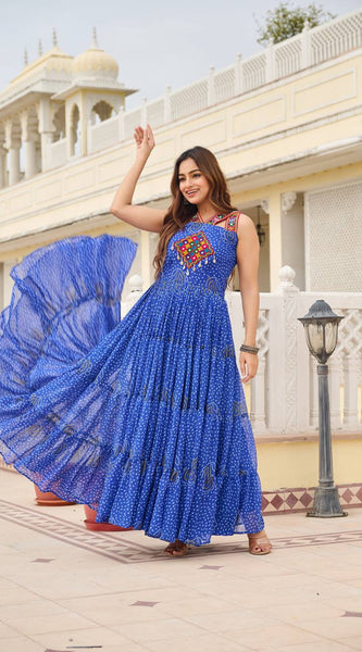 2025 Navratri Special Gamathi Work Gown