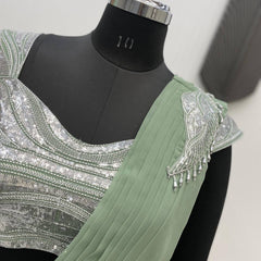 Embroidered Blouse Saree