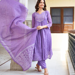 Anarkali Kurta Dresses with Malmal Dupatta