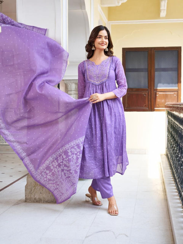 Anarkali Kurta Dresses with Malmal Dupatta