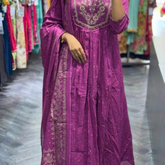 Anarkali Kurta Dresses with Malmal Dupatta