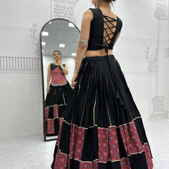 Ajrakh Print Festive Lehenga