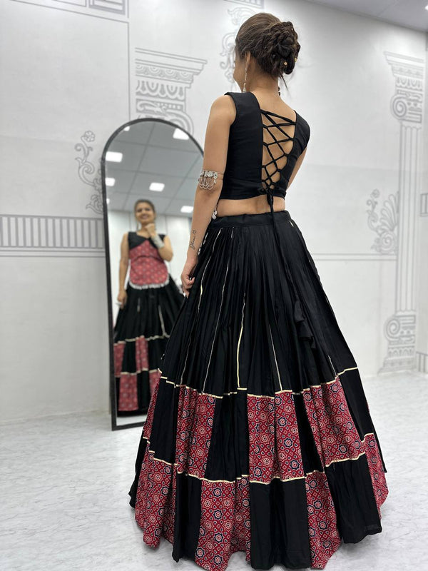 Ajrakh Print Festive Lehenga
