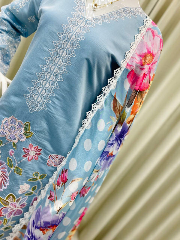 Elegant Embroidery Farsi Salwar Dresses